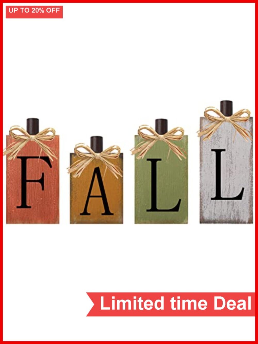 Farmhouse Wood Fall Sign Thanksgiving Decor Harvest Tabletop Accent